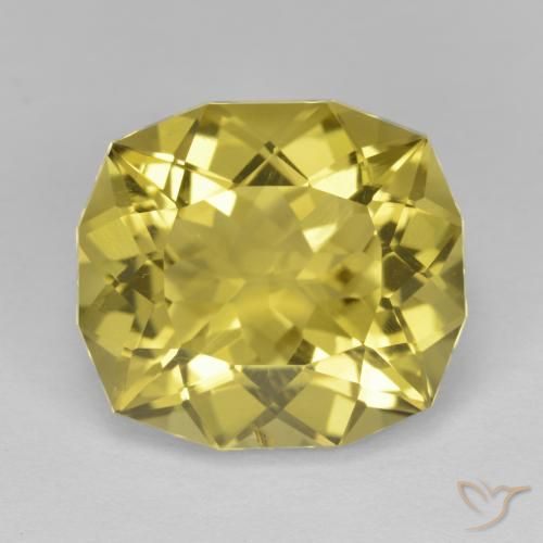 10.44ct Naturel Jaune bourdon léger Quartz, Coussin, VS