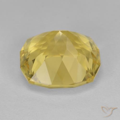 Quartz Jaune doré léger naturelle Coussin, 8.35 ct, VS