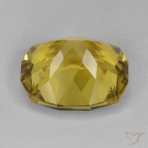 Quartz Jaune Dijon naturelle Coussin, 10.54 ct, VS