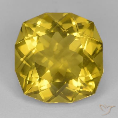 16.34ct Naturel Jaune miel léger Quartz, Coussin, VS, Photo A