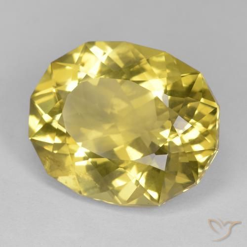 Quartz Jaune moutarde naturelle Fantaisie, 17.24 ct, VS