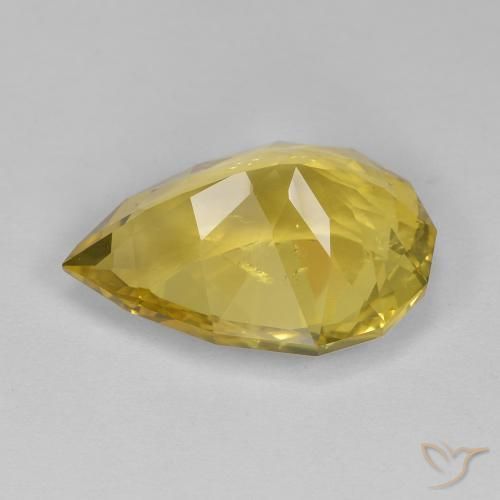 Quartz Doré jaunâtre naturelle En forme de poire, 10.59 ct, VS