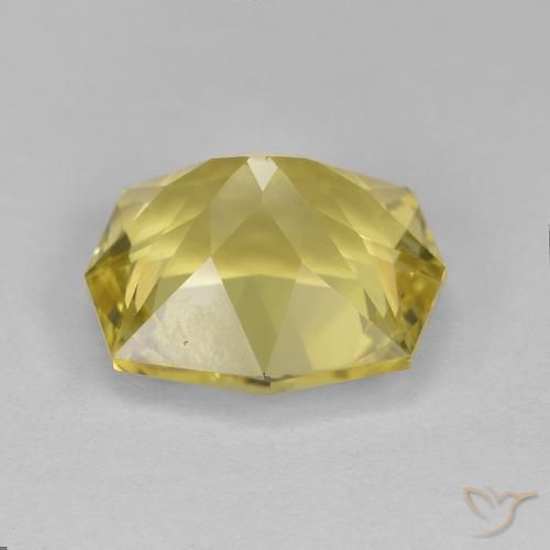 Quartz Jaune clair naturelle Octogone / coupe Émeraude, 6.07 ct, VS
