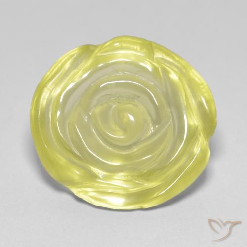 12.99ct Naturel Jaune moyen Quartz, Taille Fleur, Transparent