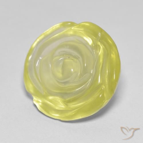 Quartz Jaune moyen naturelle Taille Fleur, 12.99 ct, Transparent