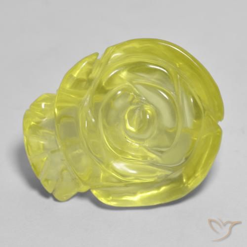19.44ct Naturel Jaune moyen Quartz, Taille Fleur, Transparent