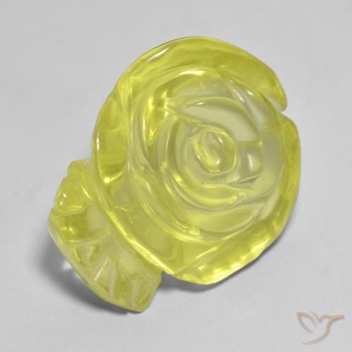 Quartz Jaune moyen naturelle Taille Fleur, 19.44 ct, Transparent