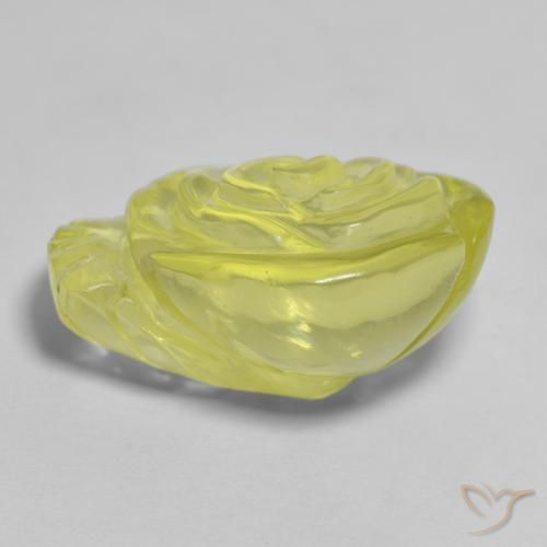 Quartz Jaune moyen naturelle Taille Fleur, 19.44 ct, Transparent