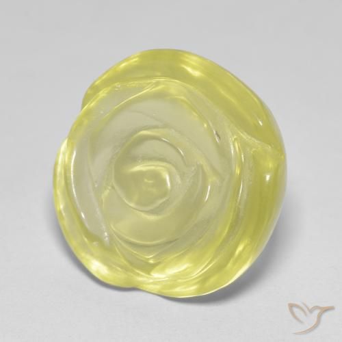 16.97ct Naturel Jaune lagon Quartz, Taille Fleur, Transparent
