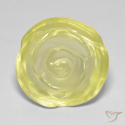 Quartz Jaune lagon naturelle Taille Fleur, 16.97 ct, Transparent