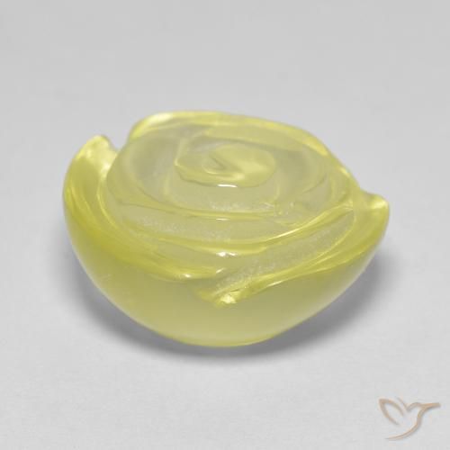 Quartz Jaune lagon naturelle Taille Fleur, 16.97 ct, Transparent