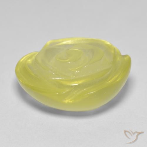 Quartz Jaune lagon naturelle Taille Fleur, 17.18 ct, Transparent