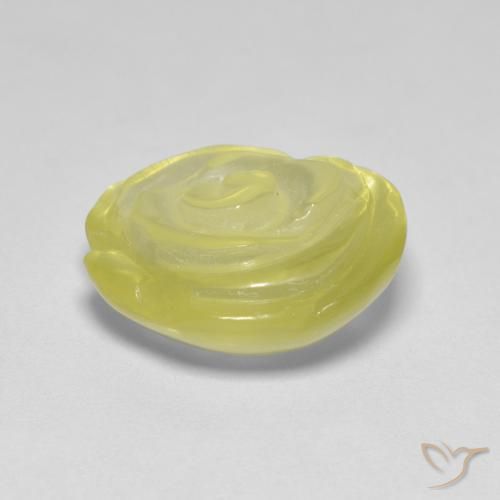 Quartz Jaune pâle naturelle Taille Fleur, 9.48 ct, Transparent