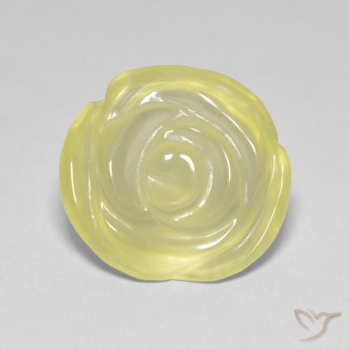 8.90ct Naturel Jaune lagon Quartz, Taille Fleur, Transparent