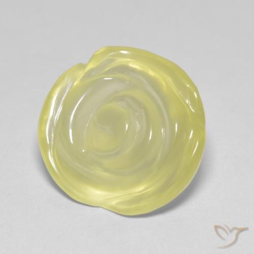 Quartz Jaune lagon naturelle Taille Fleur, 8.90 ct, Transparent