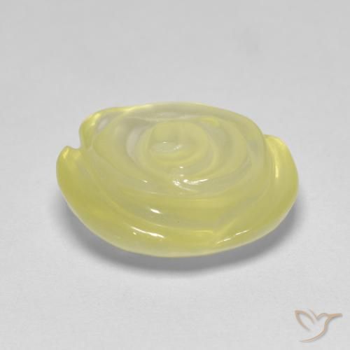 Quartz Jaune lagon naturelle Taille Fleur, 8.90 ct, Transparent