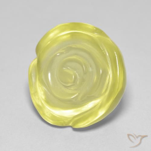 Quartz Jaune moyen naturelle Taille Fleur, 11.30 ct, Transparent