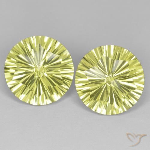 10.02ctw Naturel Jaune verdâtre Quartz, Tour, VVS-VS