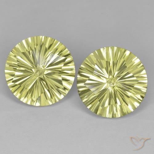 9.99ctw Naturel Jaune verdâtre Quartz, Tour, VVS-VS