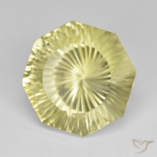 Quartz Jaune moyen naturelle Octogone / coupe Émeraude, 9.14 ct, VVS