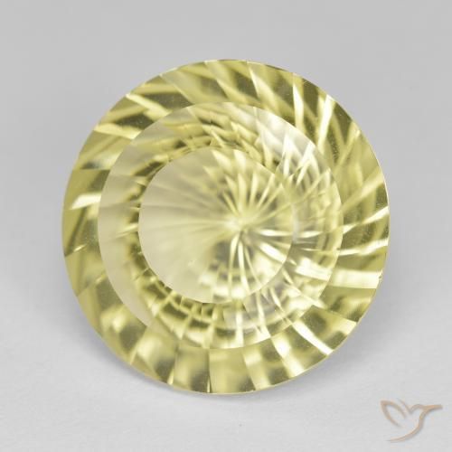 Quartz Jaune ananas léger naturelle Tour, 11.52 ct, VVS-VS