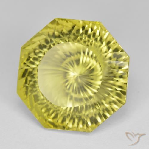 Quartz Bourdon jaune naturelle Octogone / coupe Émeraude, 12.80 ct, VVS
