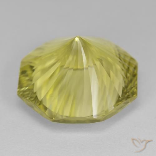 Quartz Jaune clair naturelle Octogone / coupe Émeraude, 19.09 ct, VVS