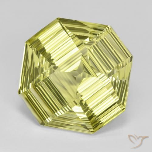 Quartz Jaune moyen naturelle Octogone / coupe Émeraude, 13.26 ct, VVS