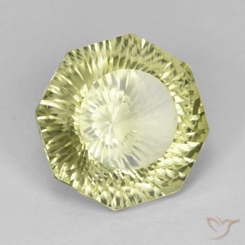 Quartz Jaune clair naturelle Octogone / coupe Émeraude, 8.93 ct, VVS