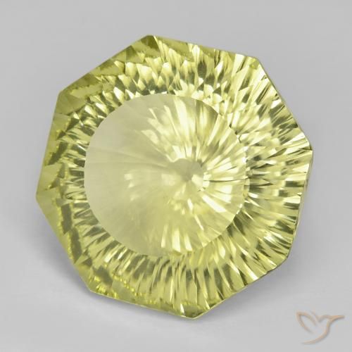Quartz Jaune moyen naturelle Octogone / coupe Émeraude, 18.31 ct, VVS