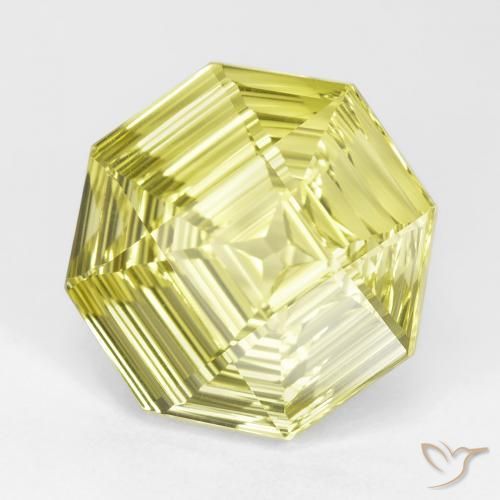 Quartz Jaune moyen naturelle Octogone / coupe Émeraude, 14.53 ct, VVS