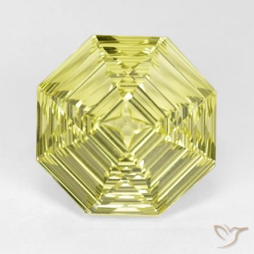 14.06ct Naturel Jaune moyen Quartz, Taille émeraude, VVS