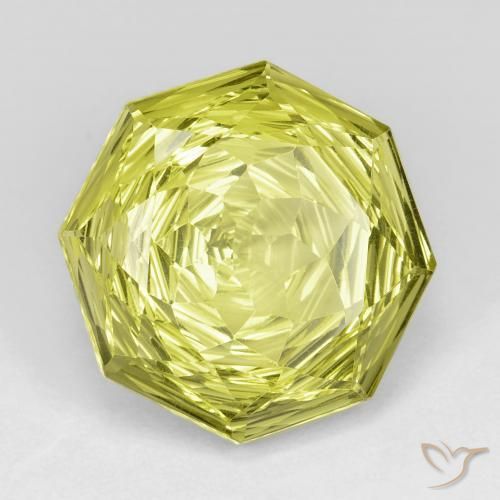 Quartz Jaune citron naturelle Octogone / coupe Émeraude, 13.29 ct, VVS