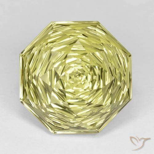 15.63ct Naturel Jaune moyen Quartz, Taille émeraude, VVS