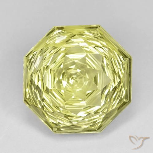 14.02ct Naturel Jaune moyen Quartz, Taille émeraude, VVS