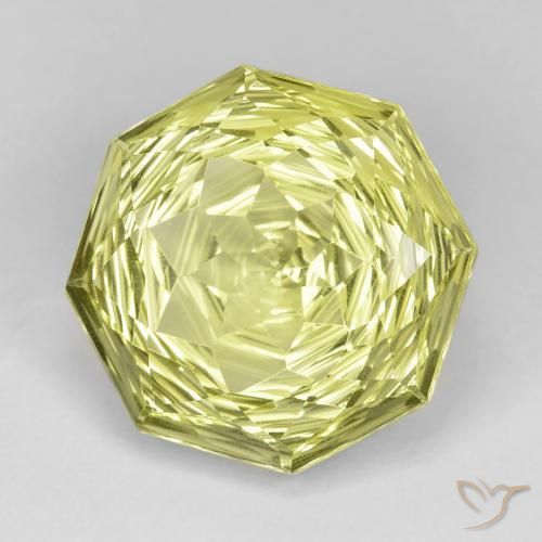 Quartz Jaune moyen naturelle Octogone / coupe Émeraude, 14.02 ct, VVS