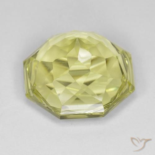 Quartz Jaune moyen naturelle Octogone / coupe Émeraude, 14.02 ct, VVS