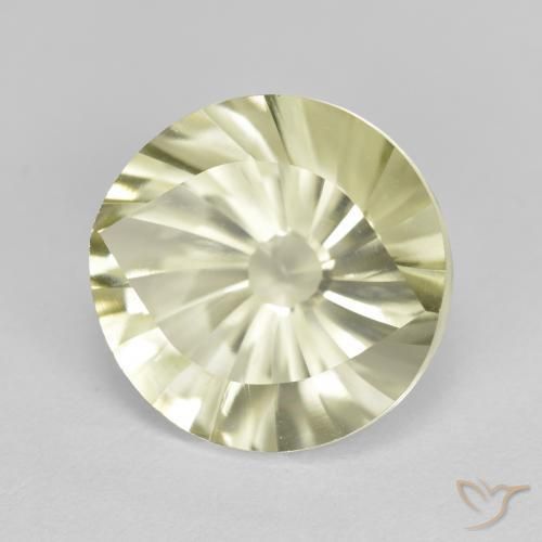 Quartz Jaune verdâtre clair naturelle Tour, 5.53 ct, VVS