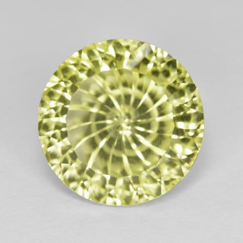 Quartz jaune naturelle coupe roude, 8,13 ct, VVS