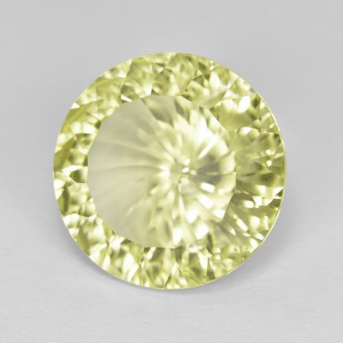 Quartz jaune naturelle coupe roude, 8,13 ct, VVS