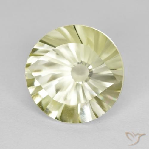 Quartz Jaune gris moyen naturelle Tour, 5.26 ct, VVS