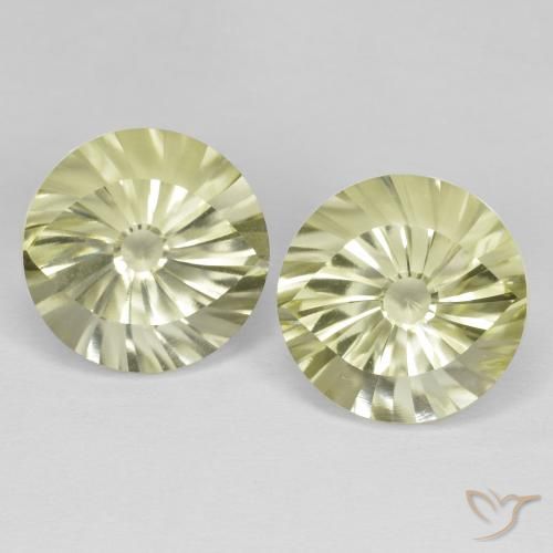 11.46ctw Naturel Jaune moyen-léger Quartz, Tour, VVS