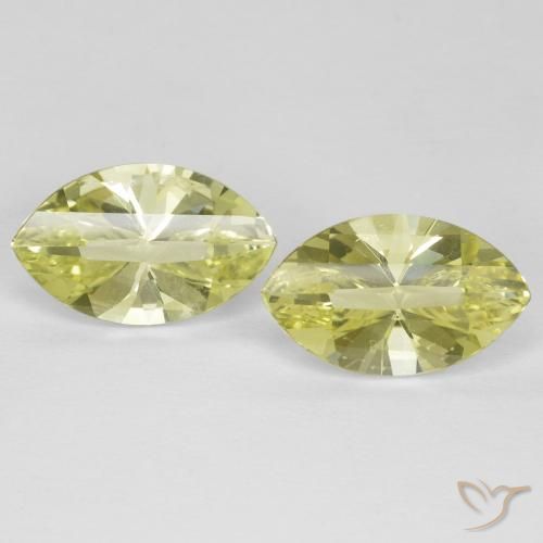 5.09ctw Naturel Jaune moyen Quartz, Marquise, VVS