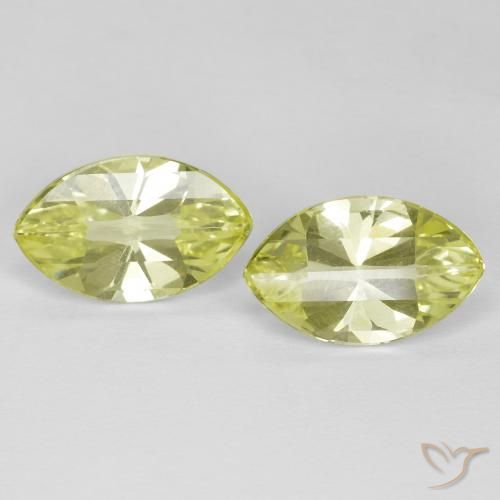 5.32ctw Naturel Jaune moyen-léger Quartz, Marquise, VVS