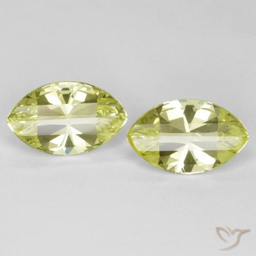 5.45ctw Naturel Jaune verdâtre Quartz, Marquise, VVS