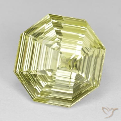 Quartz Jaune moyen naturelle Octogone / coupe Émeraude, 13.89 ct, VVS
