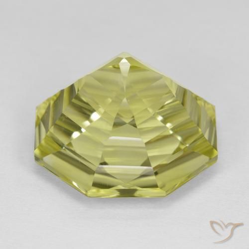 Quartz Jaune citron naturelle Octogone / coupe Émeraude, 13.98 ct, VVS