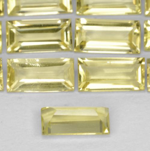 Quartz jaune naturelle baguette, 0,33 ct, VVS-VS