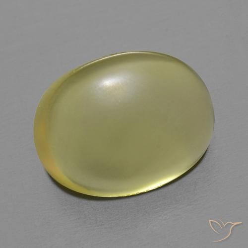 10.45ct Naturel Jaune verdâtre clair Quartz, ovale, Transparent