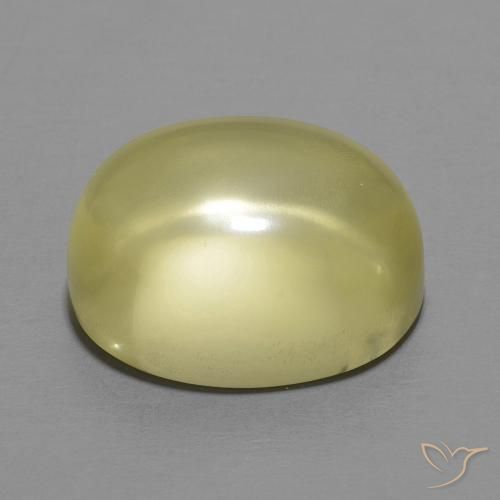 Quartz Jaune clair naturelle ovale, 11.38 ct, Transparent